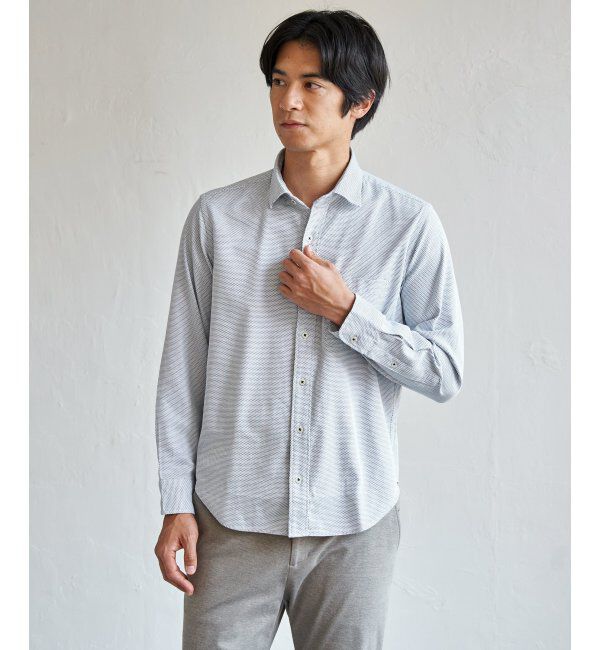 IKKA LOUNGE「デニムライクスイスカラーシャツ」|シャツ・ブラウス|