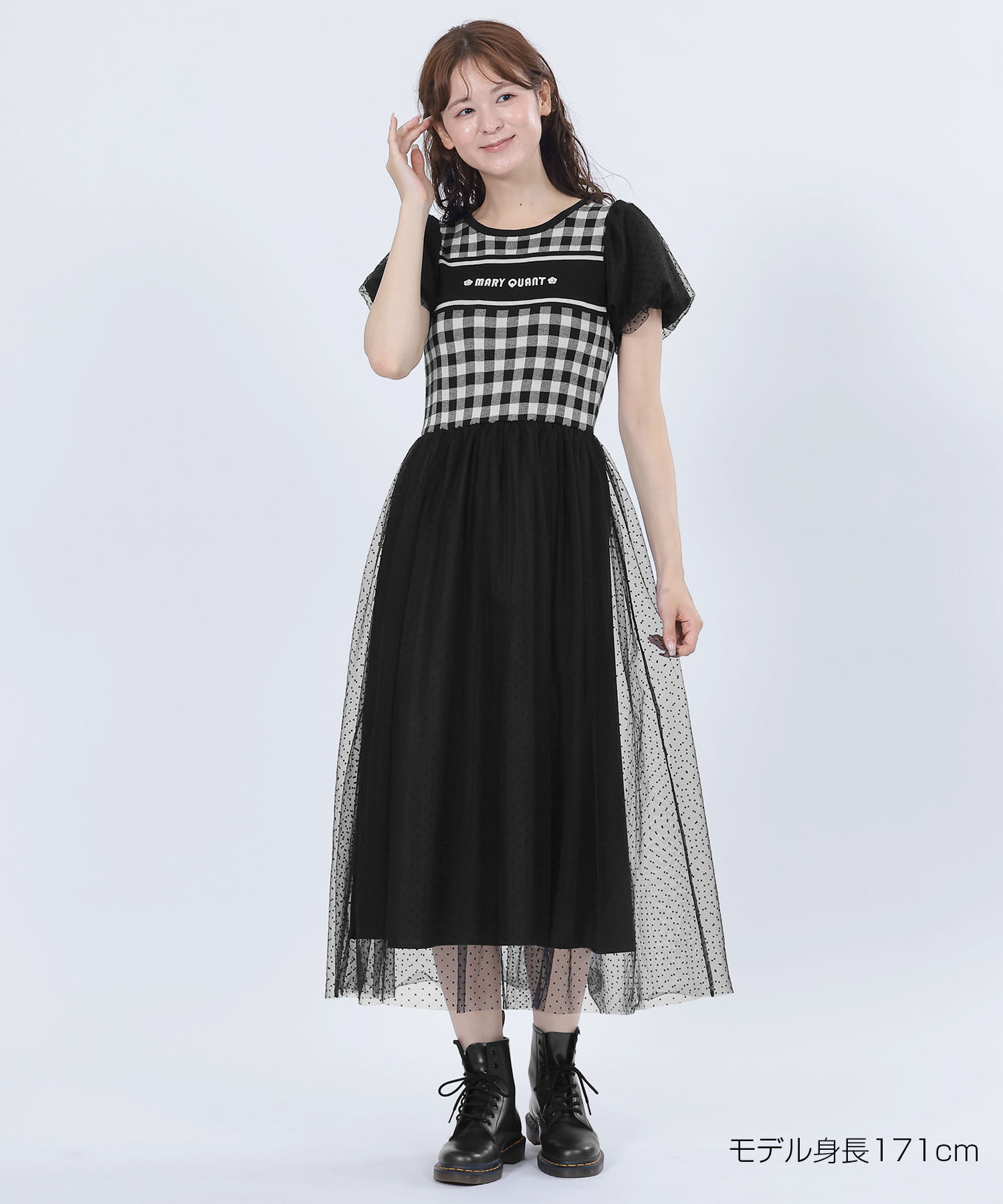 MARY QUANT「レトロロゴライン ワンピース」|ワンピース|チェック