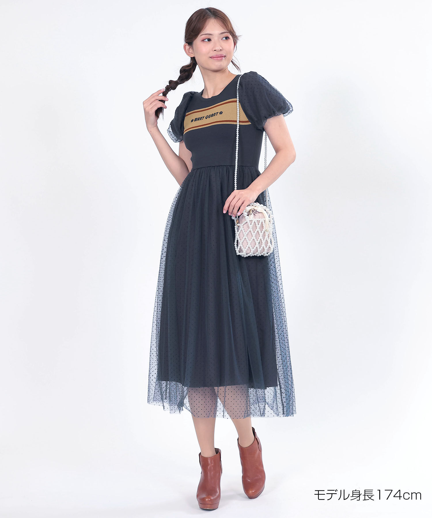 MARY QUANT「レトロロゴライン ワンピース」|ワンピース|