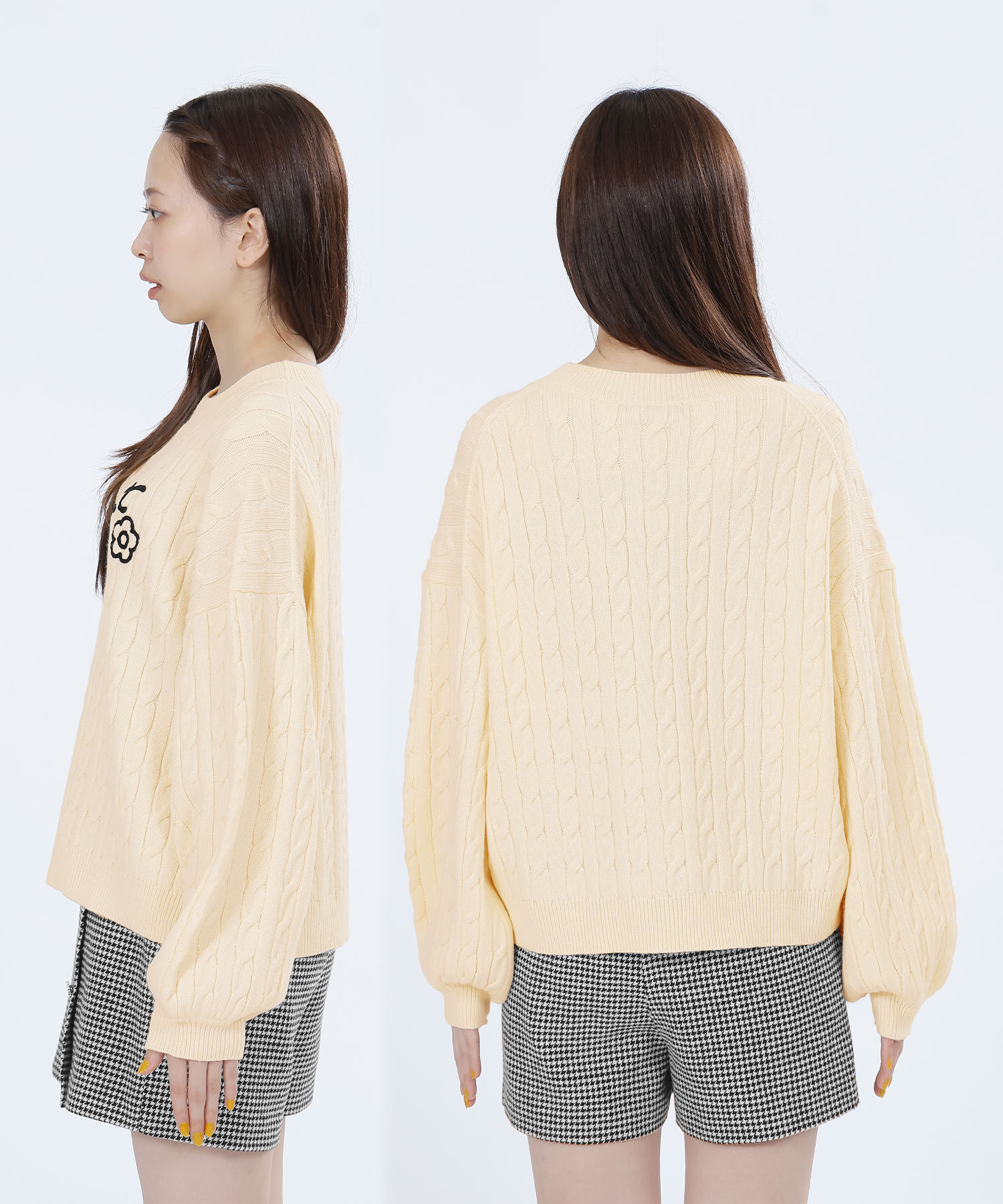 MARY QUANT「サインロゴケーブル プルオーバー」|カーディガン|