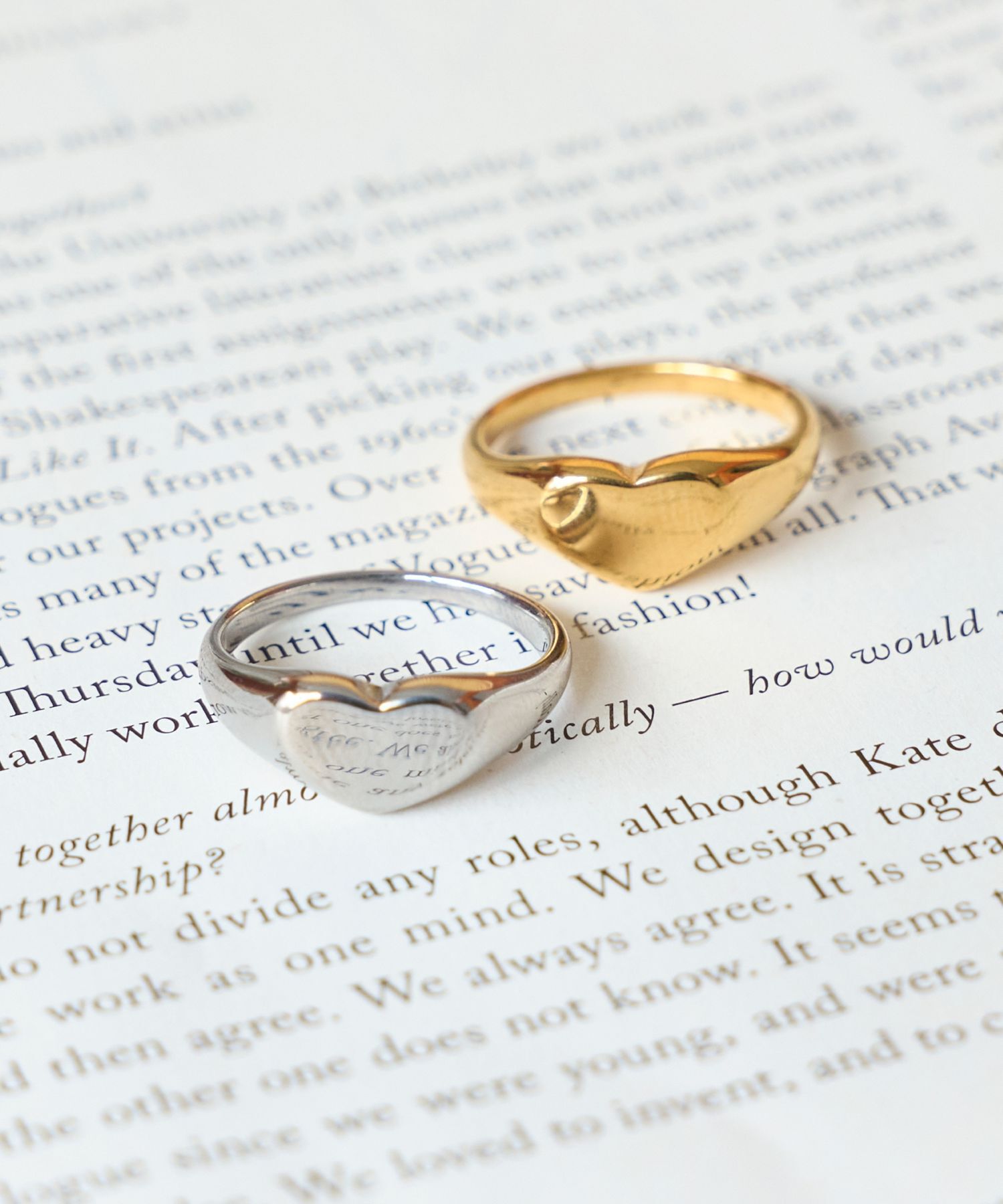 Phoebe「【金属アレルギー対応】メタルラヴィリング　ゴールド/ステンレス/ハート」|リング|