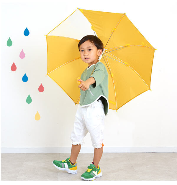 BACKYARD FAMILY「長傘 子供用 50cm 透明窓 通販 反射テープ付 キッズ 園児 小学生 低学年 シンプル 無地」|傘|