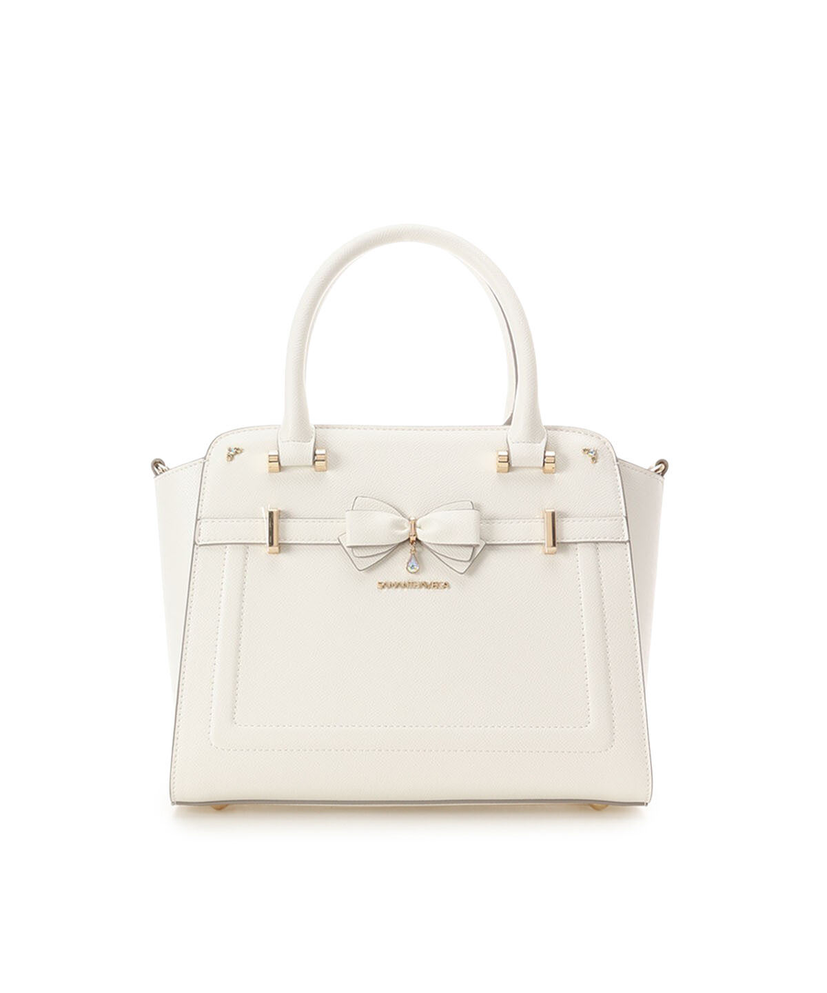 Samantha Vega「アクセントリボントートバッグ」|ハンドバッグ|ホワイト