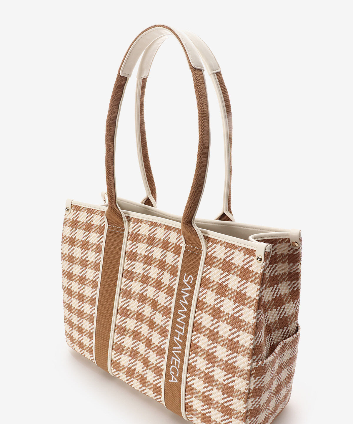 Samantha Vega「ロゴテープギンガムチェックA4トート」|トートバッグ|