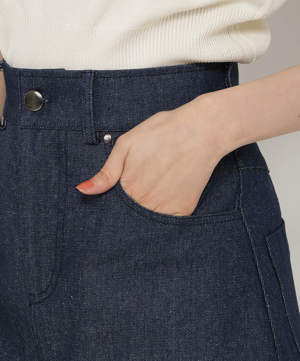 REDYAZEL「デニムライクAラインミニスカート」|スカート|