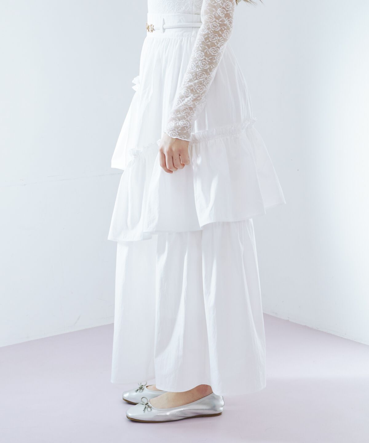 REDYAZEL「アシメティアードボリュームスカート」|フレア|