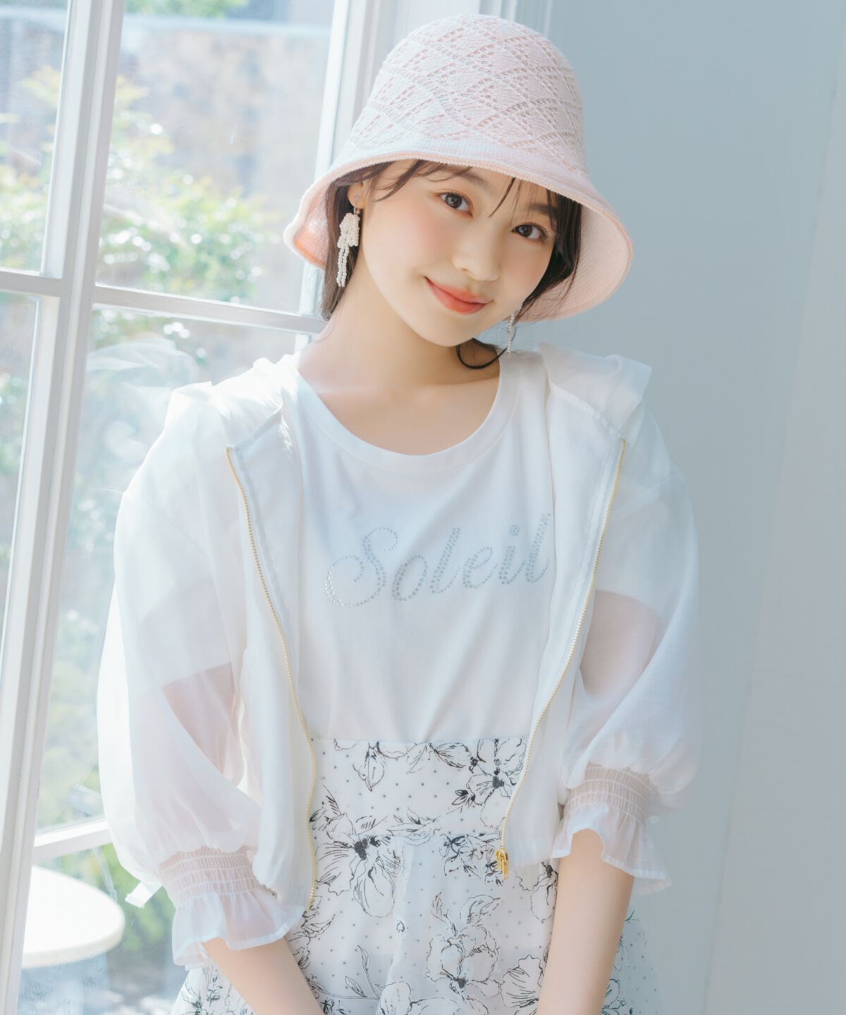 WILLSELECTION「タックスリーブラインストーンロゴTシャツ」|Tシャツ・カットソー|