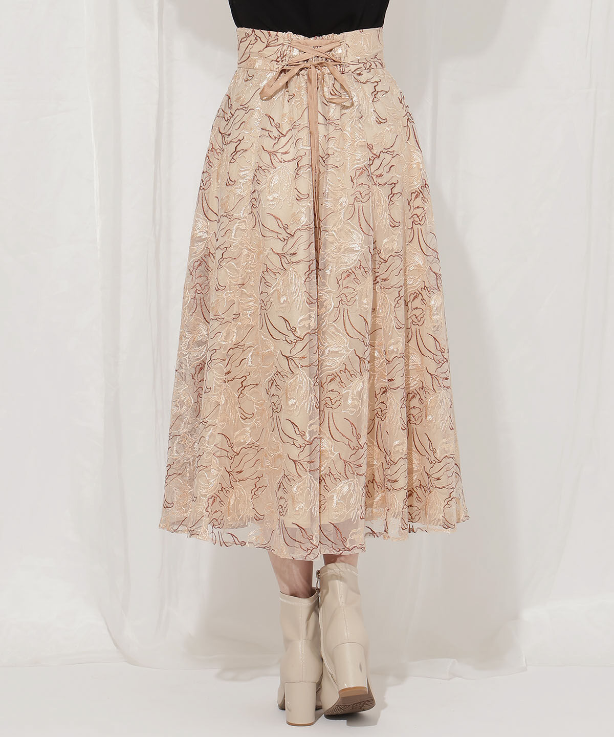 WILLSELECTION「チュールエンブロイダリーフレアスカート」|フレア|