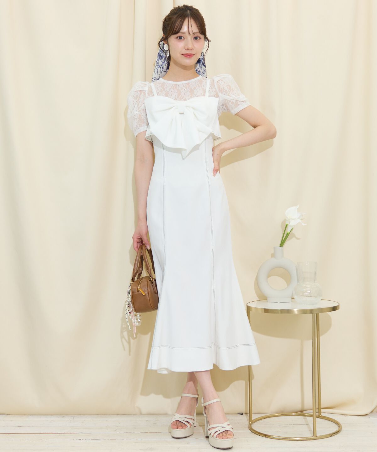 WILLSELECTION「ドレープリボンマーメイドジャンスカ」|ワンピース|