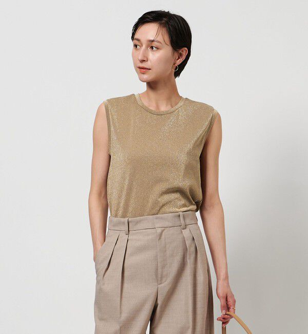 UNITED ARROWS「ラメ ノースリーブ カットソー」|Tシャツ・カットソー|