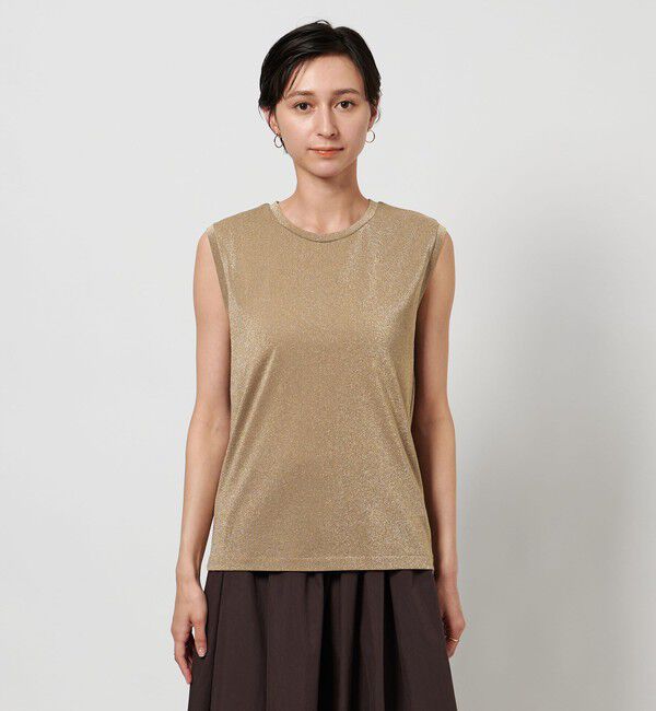 UNITED ARROWS「ラメ ノースリーブ カットソー」|Tシャツ・カットソー|