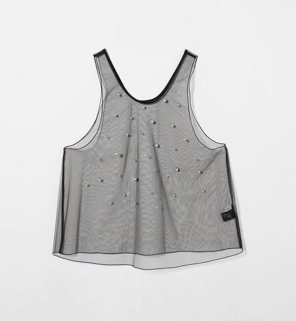 AEWEN MATOPH「＜AEWEN MATOPH＞チュール イミテーションパール ノースリーブブラウス」|シャツ・ブラウス|