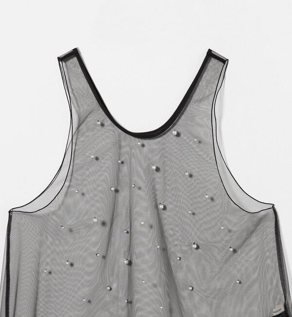 AEWEN MATOPH「＜AEWEN MATOPH＞チュール イミテーションパール ノースリーブブラウス」|シャツ・ブラウス|