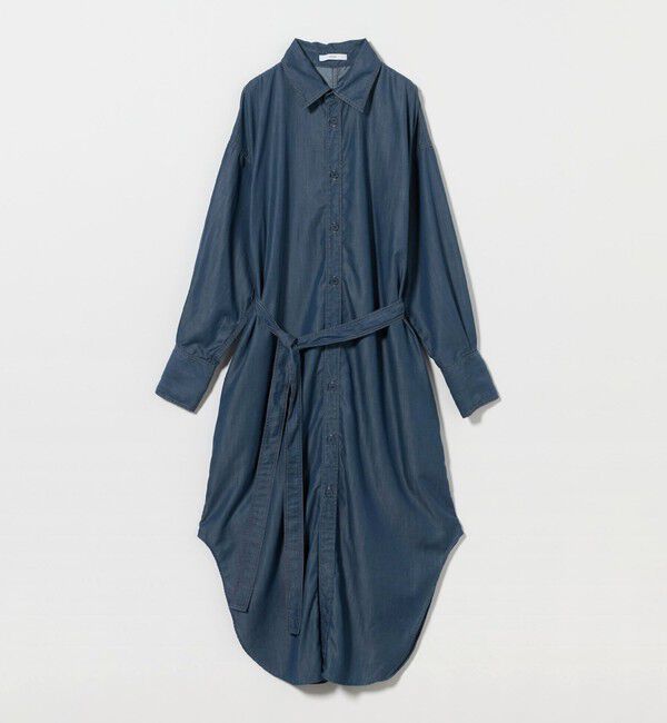 ASTRAET「＜ASTRAET＞デニムライク リボン シャツワンピース」|ワンピース|