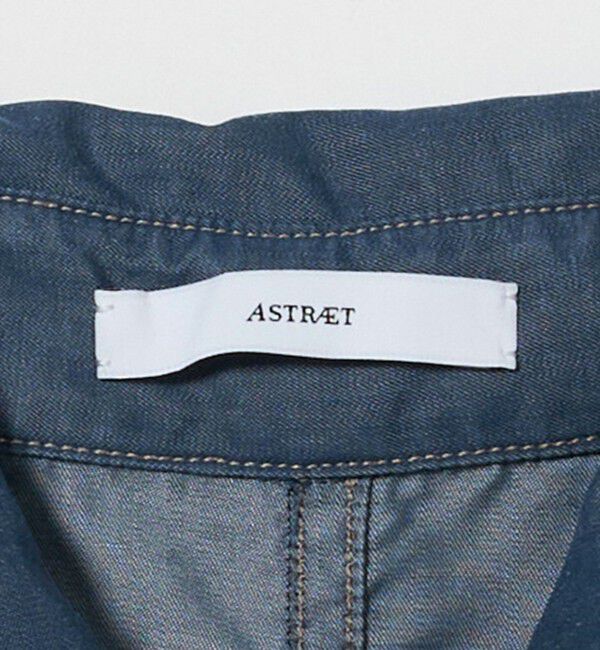 ASTRAET「＜ASTRAET＞デニムライク リボン シャツワンピース」|ワンピース|