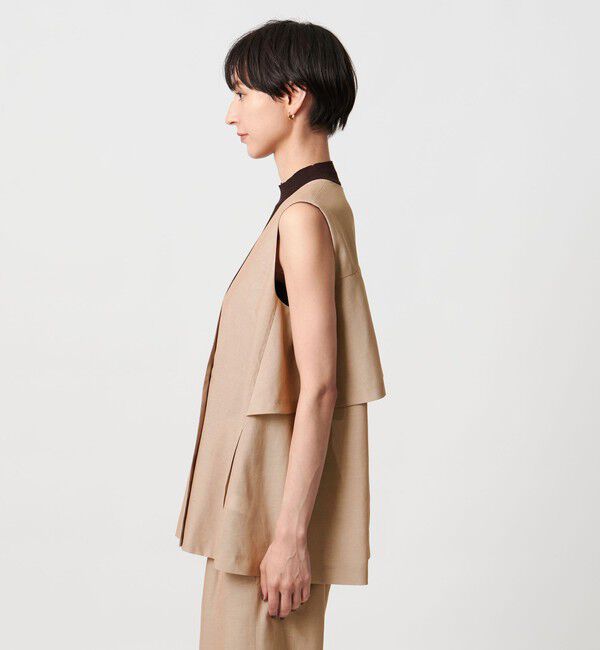 UNITED ARROWS「シアー バックフレア ベスト ‐ウォッシャブル‐」|ベスト・ジレ|