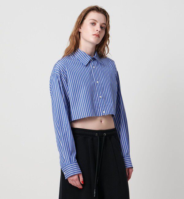 ASTRAET「＜ASTRAET＞ストライプ クロップド レギュラーカラーシャツ」|シャツ・ブラウス|ROYAL
