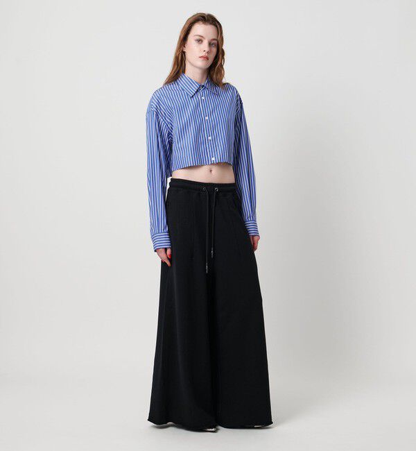 ASTRAET「＜ASTRAET＞ストライプ クロップド レギュラーカラーシャツ」|シャツ・ブラウス|