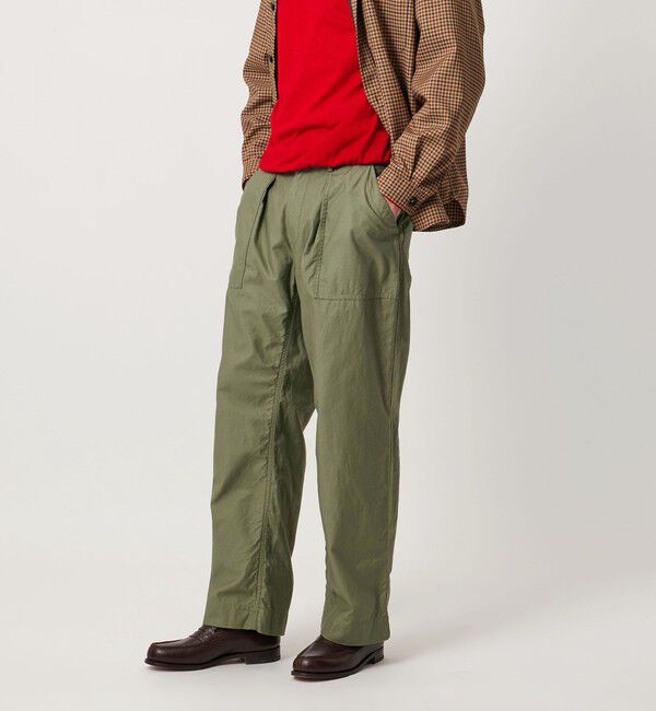 UNITED ARROWS「オーガニックコットン バックサテン ファティーグパンツ」|チノ|