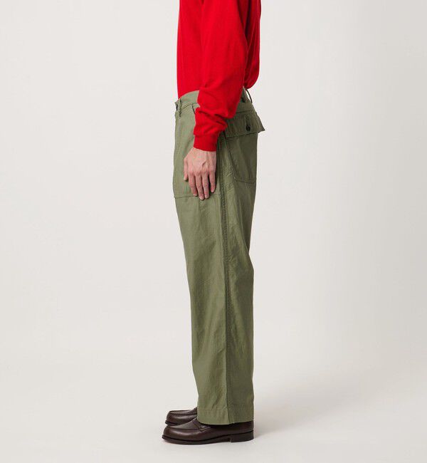 UNITED ARROWS「オーガニックコットン バックサテン ファティーグパンツ」|チノ|