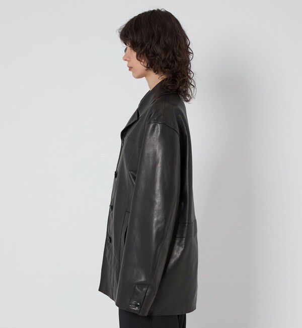 ASTRAET「＜ASTRAET＞ラムレザー 4ボタン カバーオール UNISEX」|ブルゾン・スタジャン|