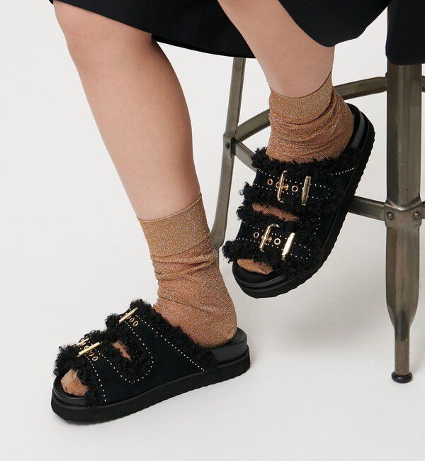 UNITED ARROWS「シアー グリッター ソックス」|ソックス|BEIGE