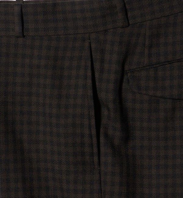 UNITED ARROWS「モダンチェック ノープリーツ ワイドストレート パンツ」|その他|