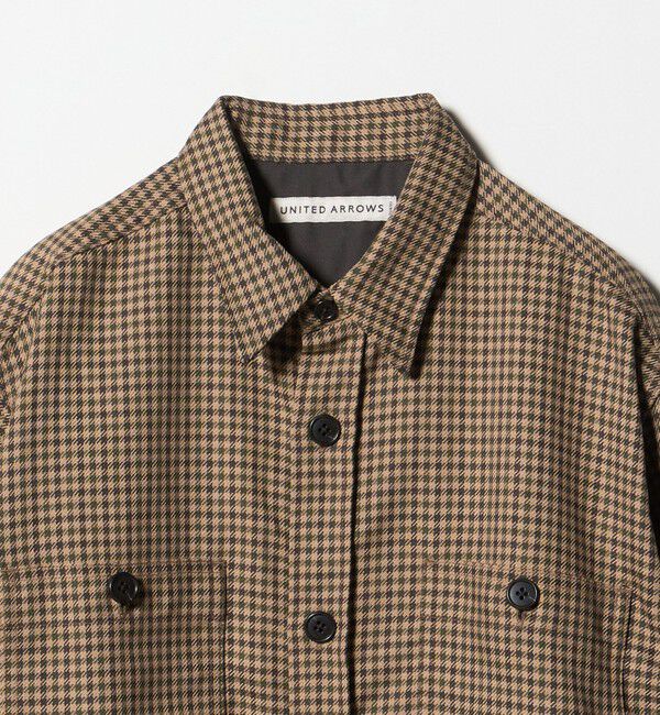 UNITED ARROWS「ツイードライク ダブルポケット オーバー シャツ」|シャツ・ブラウス|