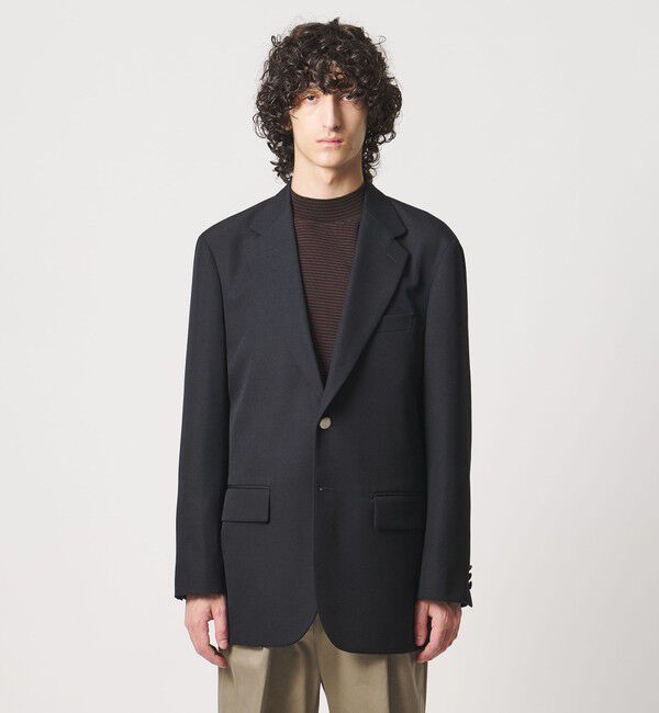 UNITED ARROWS「＜District＞ギャバジン リラックス シングル 2ボタンブレザー」|テーラードジャケット|