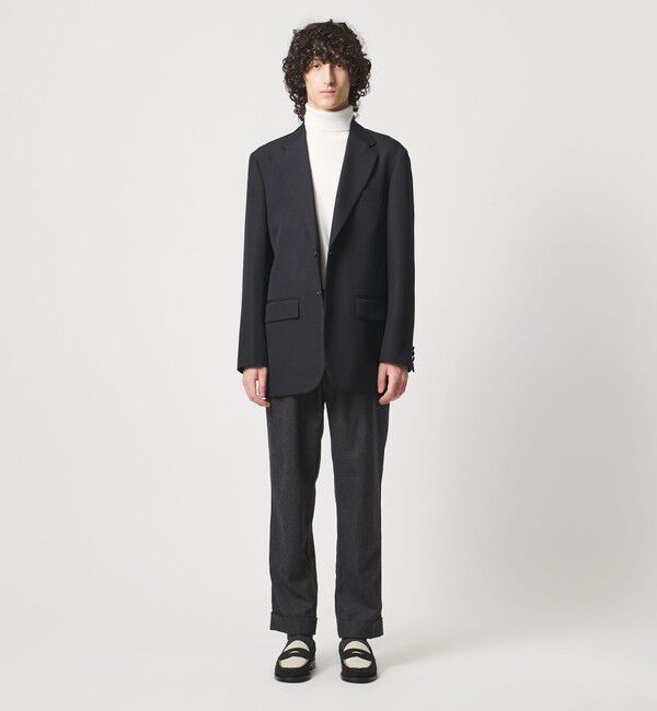 UNITED ARROWS「＜District＞ギャバジン リラックス シングル 2ボタンブレザー」|テーラードジャケット|