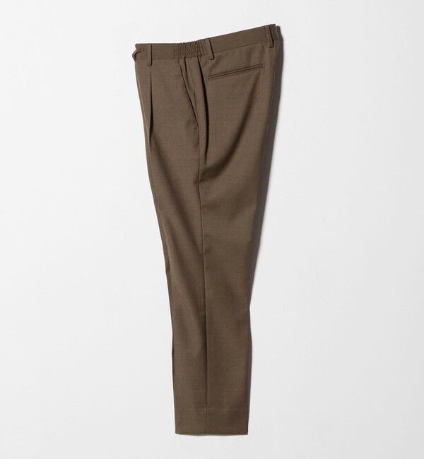 UNITED ARROWS「スリムテーパード サイドシャーリング 1プリーツ スラックス ストレッチ 防しわ」|スラックス|