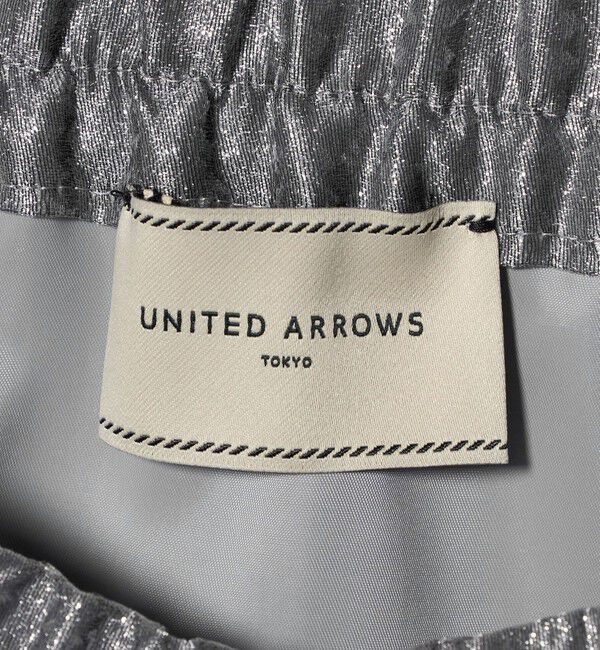 UNITED ARROWS「スケルトン シャイン ジャガード スカート ‐ウォッシャブル‐」|フレア|