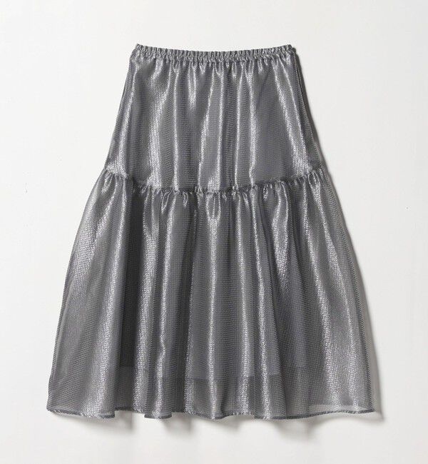 UNITED ARROWS「スケルトン シャイン ジャガード スカート ‐ウォッシャブル‐」|フレア|