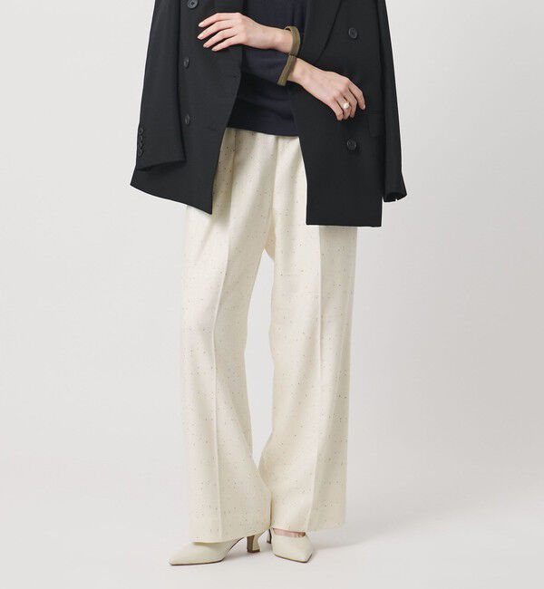 UNITED ARROWS「フラノ スパンコール イージー パンツ」|その他|OFF WHITE