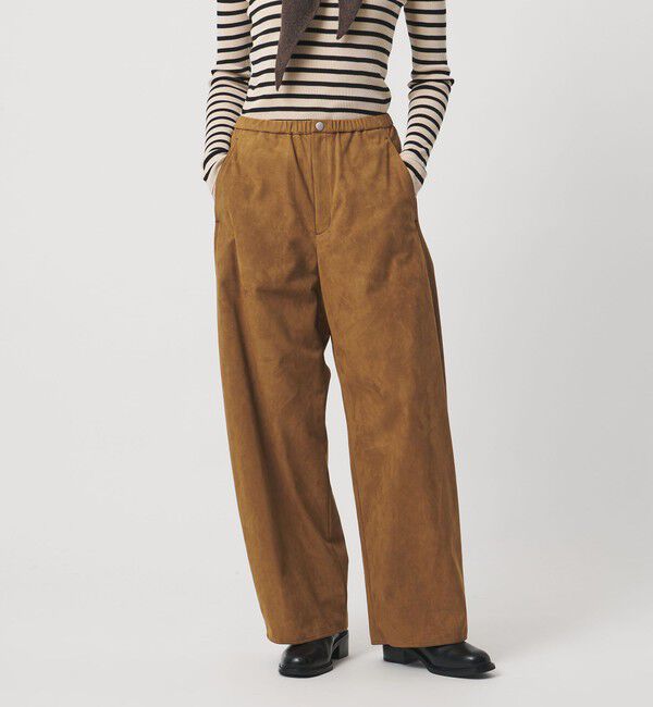 UNITED ARROWS「スエード ライク イージー パンツ」|チノ|