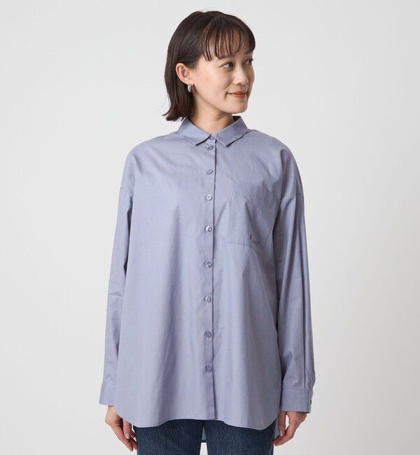 UNITED ARROWS green label relaxing「＜To b. by agnes b.コラボ＞エンブロイダリー オーバーサイズ シャツ」|シャツ・ブラウス|