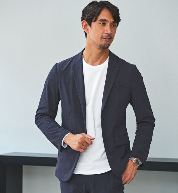 UNITED ARROWS green label relaxing「【WEB限定】JUST fit ナイロン PU ナロー セットアップ -2Wayストレッチ-」|テーラードジャケット|