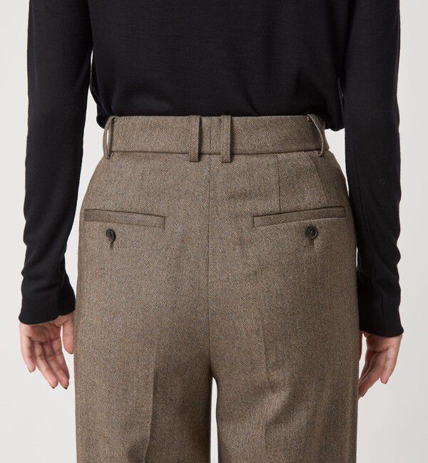 UNITED ARROWS green label relaxing「［size SHORT/TALLあり］ホームスパン ストレート パンツ ストレッチ」|スラックス|