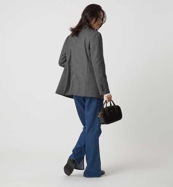 UNITED ARROWS green label relaxing「ホームスパン ダブル ジャケット ストレッチ」|テーラードジャケット|