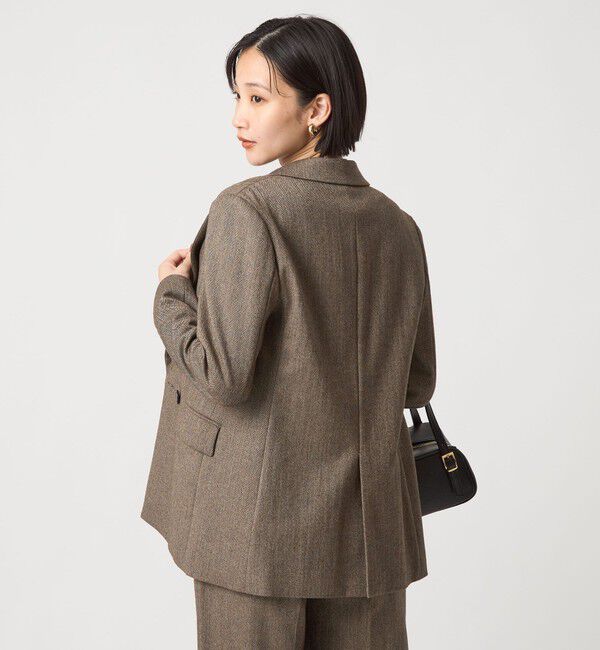 UNITED ARROWS green label relaxing「ホームスパン ダブル ジャケット ストレッチ」|テーラードジャケット|