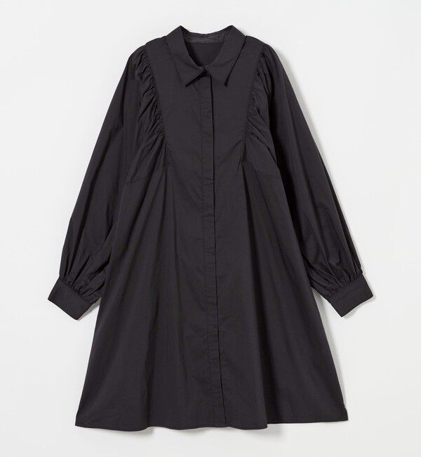 EMMEL REFINES「＜EMMEL REFINES＞EM ミニシャツ ワンピース」|ワンピース|BLACK