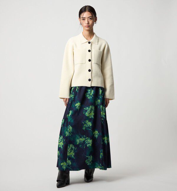 EMMEL REFINES「＜EMMEL REFINES＞EM セッケツ フェザーヤーン エリツキ カーディガン」|カーディガン|