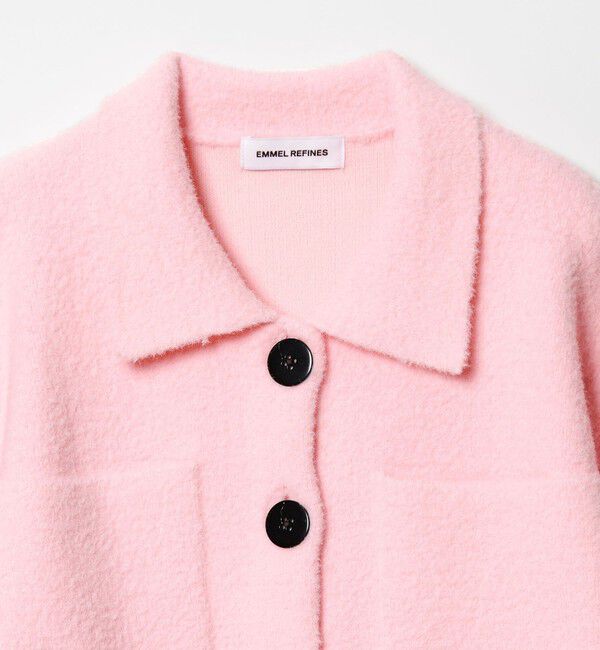 EMMEL REFINES「＜EMMEL REFINES＞EM セッケツ フェザーヤーン エリツキ カーディガン」|カーディガン|