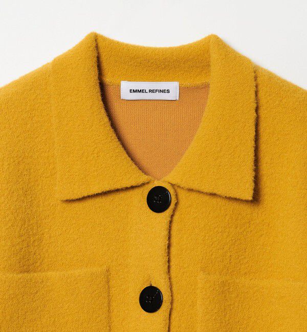 EMMEL REFINES「＜EMMEL REFINES＞EM セッケツ フェザーヤーン エリツキ カーディガン」|カーディガン|