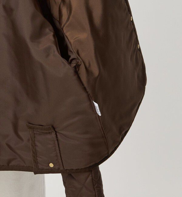 UNITED ARROWS green label relaxing「【別注】＜Traditional Weatherwear＞ARKLEY Aライン キルティング ショート コート」|ノーカラーコート|