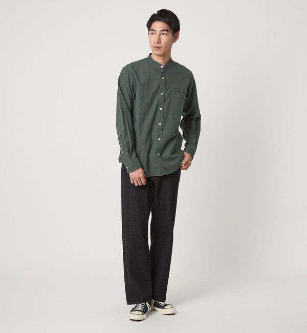 UNITED ARROWS green label relaxing「ナチュラルフィット  バンドカラー シャツ」|シャツ・ブラウス|