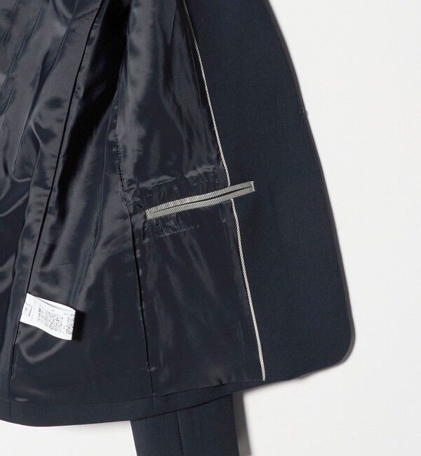 UNITED ARROWS green label relaxing「ダブルクロス ノーラペル ジャケット ウォッシャブル ストレッチ」|ノーカラージャケット|