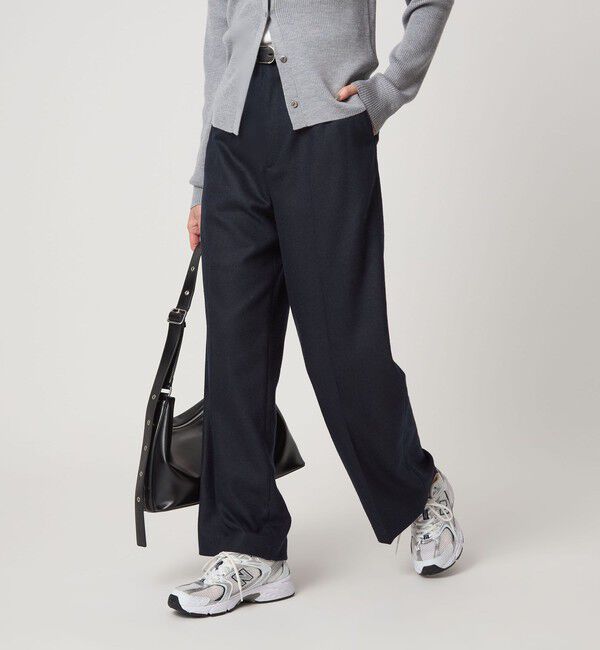 UNITED ARROWS green label relaxing「［size SHORT/TALLあり］スラブ ワイド ストレート パンツ」|スラックス|