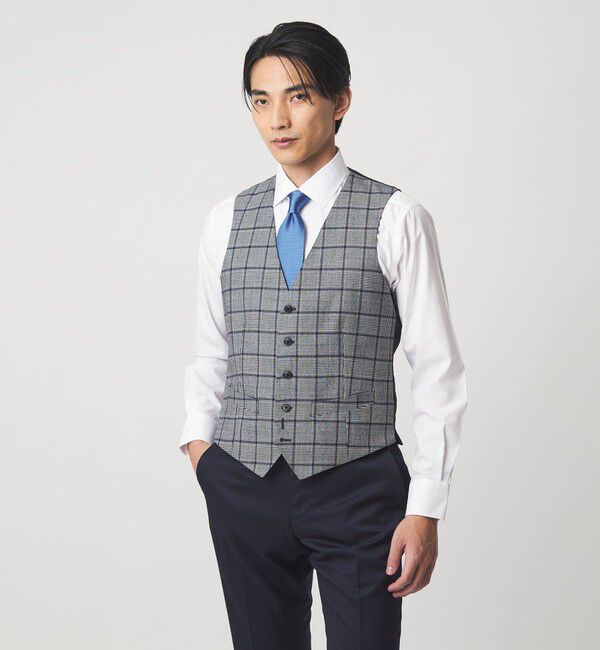 UNITED ARROWS green label relaxing「TW 柄 5B オッドベスト」|スーツ|NAVY