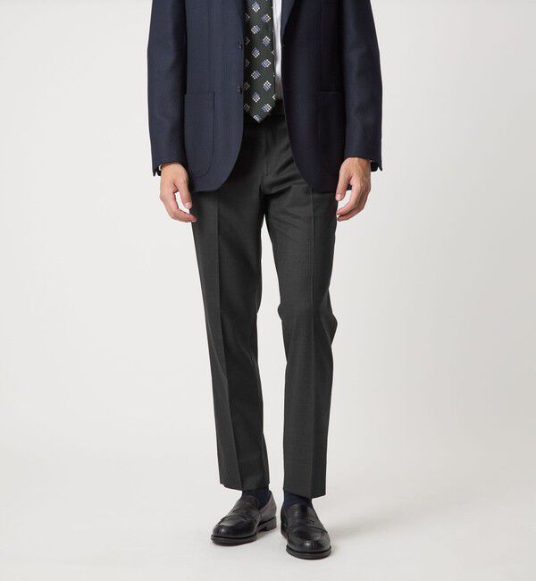 UNITED ARROWS green label relaxing「TW サキソニー アジャスター スリム スラックス -ウォッシャブル・ストレッチ-」|スラックス|DK.GRAY